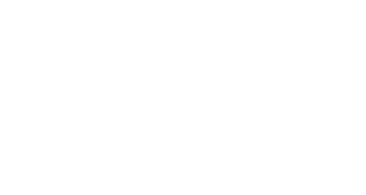 Logo Dron Works White